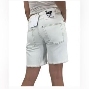 NEW Free People X Sandrine Rose White High Waisted Hean Bermuda Shorts 26